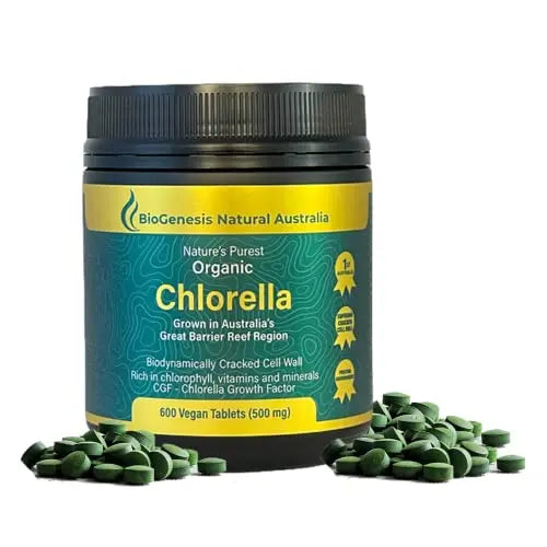 BioGenesis Chlorella Tablets, 600 Tablet Count (500mg) BiogenesisAU supplements