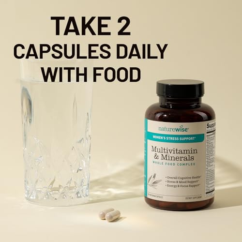 NatureWise Multivitamin for Women + Stress Support with Organic Whole Foods & Natural Minerals - B-Complex + Vitamin C + D3 K2 for Immunity NatureWise Au supplements