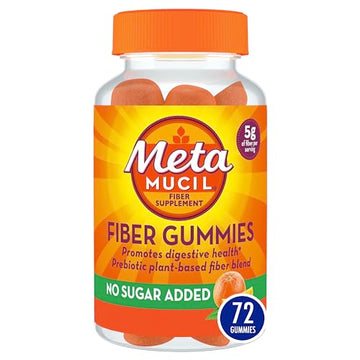 Metamucil Daily Fiber Gummies, Orange Flavored, No Sugar Added, 5g Prebiotic Plant Metamucil Au supplements