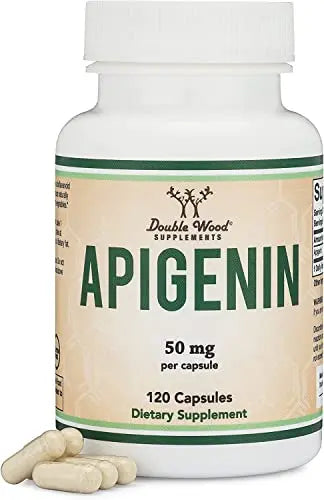 Apigenin Supplement - 50mg per Capsule, 120 Count (Powerful Bioflavonoid Found Double Wood Supplements uk supplements