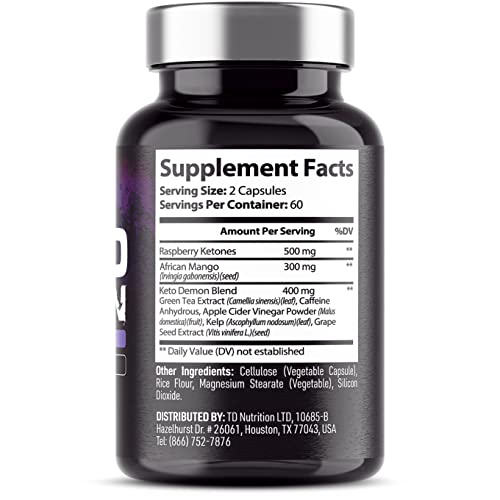 Keto Demon – Hardcore Keto Pills – Use with The Keto Diet – Packed with Raspberry Ketones Demon Labz Au supplements