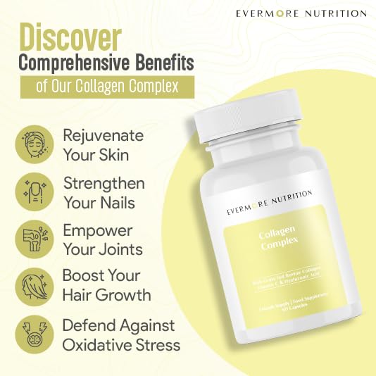 EVERMORE NUTRITION Grass Fed Collagen Complex with Hyaluronic Acid, Vitamin C and Active Peptides EVERMORE NUTRITION Au supplements