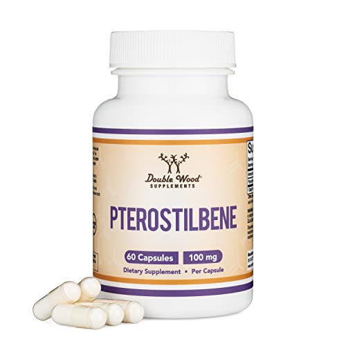 Pterostilbene Supplement 100mg Capsules (Third Party Tested) Manufactured in The USA Double Wood Supplements Au supplements