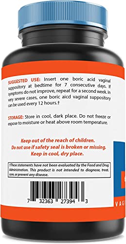 Nova Nutritions Boric Acid Vaginal Suppositories - 100% Pure Made in USA - USP Medical Grade Fine Powder Nova Nutritions Au supplements