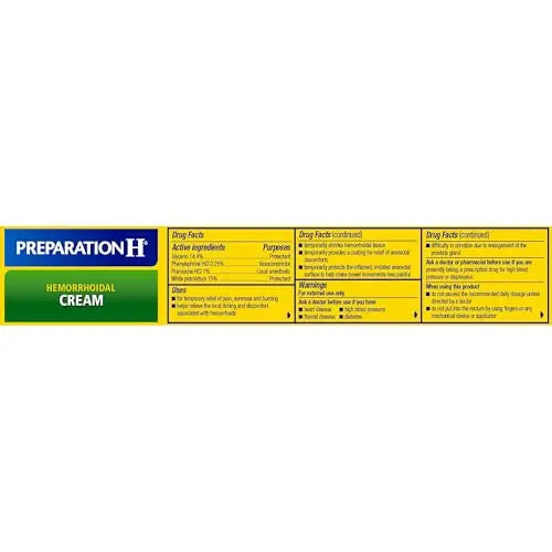 Preparation H Hemorrhoid Symptom Treatment Cream (2 x 1.8 Ounce Tube), Maximum Strength Multi-Symptom Pain Relief with Aloe Preparation H Au supplements