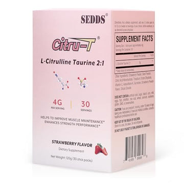 SEDDS L-Citrulline Taurine 2:1, Strawberry-Flavored L Citrulline Powder Citrulline Supplements SEDDS Au supplements