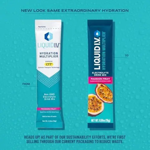 Liquid I.V.® Hydration Multiplier - Passion Fruit | Electrolyte Powder Drink Mix | 1 Pack (10 Servings) Liquid I.V. Au supplements