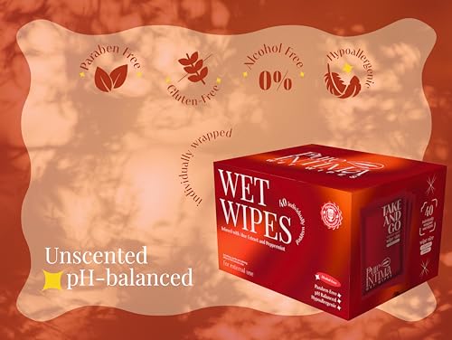 Feminine Wipes - Flushable Wet Wipes - Individually Wrapped 40 Units - pH Balanced- Alcohol-Free PureIntima Au supplements