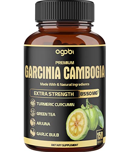 Premium Garcinia Cambogia 20:1 Extract Capsules 8550 mg - with Green Tea, Arjuna agobiAU supplements