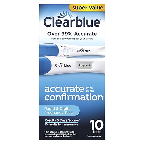 Clearblue Pregnancy Test Combo Pack, 10ct - Digital with Smart Countdown & Rapid Clearblue Au supplements