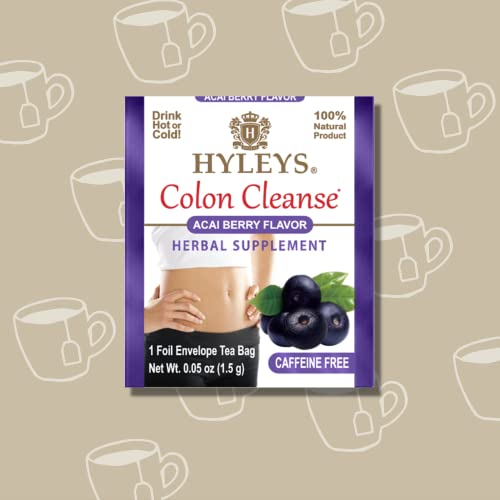 Hyleys Colon Cleanse Tea Acai Berry Flavor - 25 Tea Bags (12 Pack - 300 Tea Bags Total) HYLEYS Au supplements