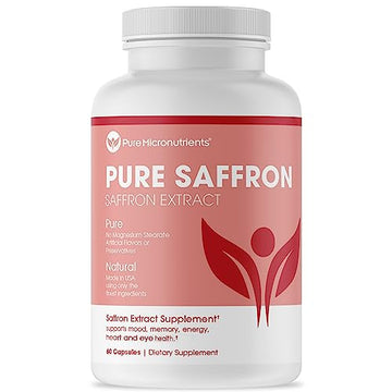 Saffron Supplements - 100% Pure Saffron Extract Capsules - Boost Energy & Mood Pure Micronutrients Au supplements