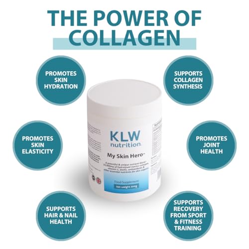 Marine Collagen Powder 10,000mg - with Vitamin C, Zinc, Biotin, Hyaluronic Acid - No fillers, sweeteners or additives KLW Nutrition Au supplements