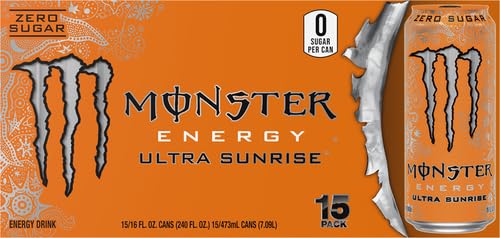 Monster Energy Ultra Sunrise, Sugar Free Energy Drink, 16 Fl Oz (Pack of 15) Monster Energy Au supplements
