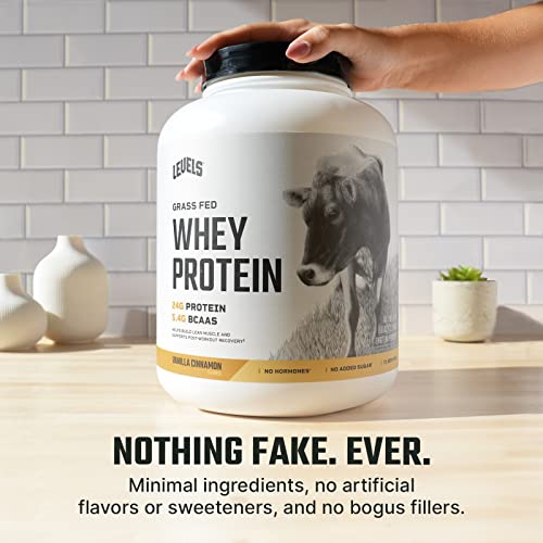 Levels Grass Fed 100% Whey Protein, No Hormones, Vanilla Cinnamon, 5LB Levels Nutrition Au supplements