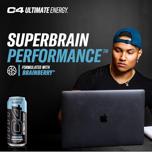 C4 Ultimate Sugar Free Energy Drink 16oz (Pack of 12) | Arctic Snow Cone | Pre Workout Cellucor Au supplements