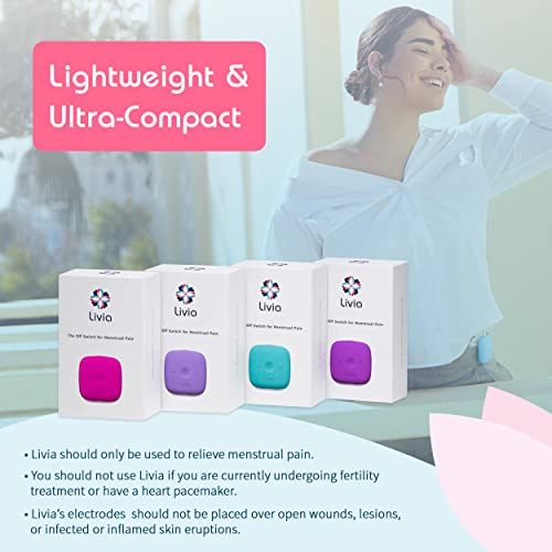 Livia Menstrual Pain Relief Device, Purple - The Off Switch for Period Pain - Portable Unit with Stick Livia Au supplements
