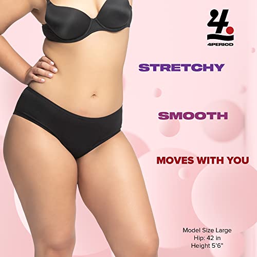4period High Absorbency for Heavy Flow Period Panties; Leakproof, for Teens and Women (3 Black, X-Large) 4period Au supplements