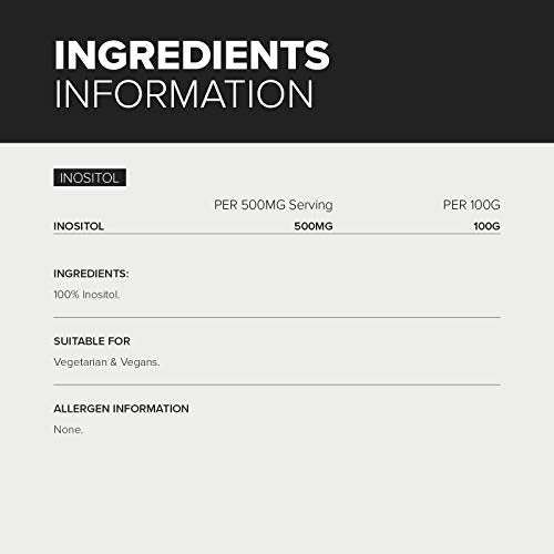 Bulk Pure Inositol Powder, 100 g, Packaging May Vary Bulk Au supplements
