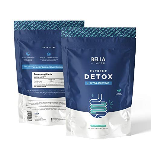 Bella All Natural Extreme Detox Tea - Body Cleanse, Colon Cleanser & Detox, Natural Herbs Bella All Natural Au supplements