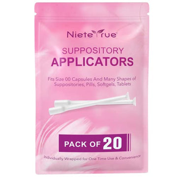 Nieteyrue 20-Packs Suppository Applicators for Women, Disposable, Individually Wrapped Nieteyrue Au supplements
