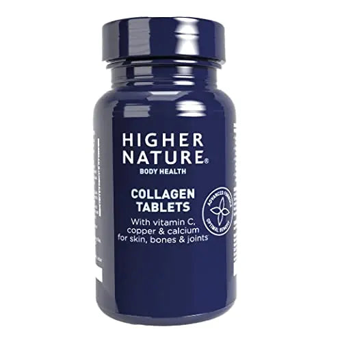 Higher Nature - Collagen Tablets - Hydrolysed Marine Collagen - Vitamin C - Calcium for Bone Support HIGHER NATURE uk supplements