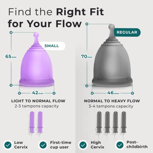 Ecoblossom Complete Menstrual Cup Kit - Small & Large Reusable Period Cups, Silicone Sterilizer EcoBlossom Au supplements