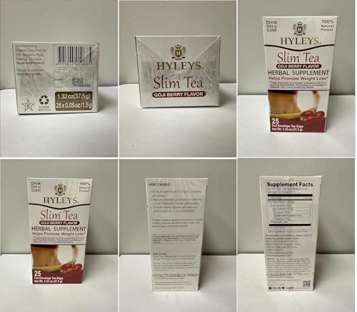 Hyleys Slim Tea Goji Berry Flavor - Weight Loss Herbal Supplement Cleanse and Detox Hyleys Tea Au supplements
