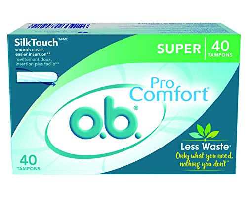 o.b. Pro-Comfort Non-Applicator Tampons, Super Absorbancy, 40 Count (Pack of 1) o.b. Au supplements
