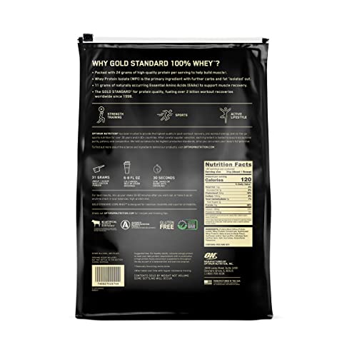 Optimum Nutrition Gold Standard 100% Whey Protein Powder, Vanilla Ice Cream, 10 Pound Optimum Nutrition Au supplements