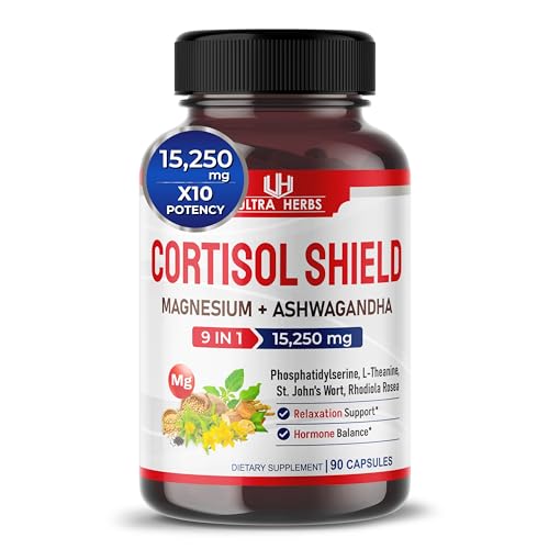 CORTISOL SHIELD 9 IN 1 - 15,250mg Magnesium + Ashwagandha with Phosphatidylserine ULTRA HERBS Au supplements