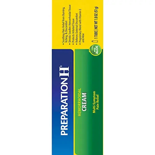 Preparation H Hemorrhoid Symptom Treatment Cream (2 x 1.8 Ounce Tube), Maximum Strength Multi-Symptom Pain Relief with Aloe Preparation H Au supplements