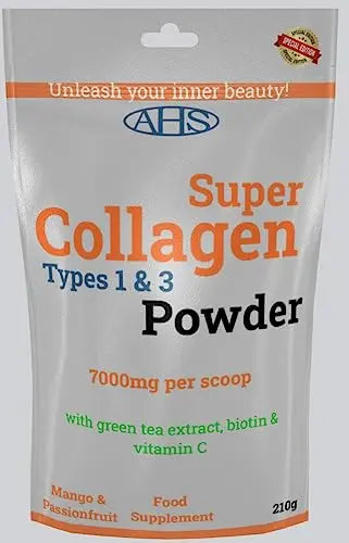 AHS Super Flavoured (Mango & Passionfruit) Collagen Powder 7000MG Per Scoop with Green Tea Extract AHSAU supplements