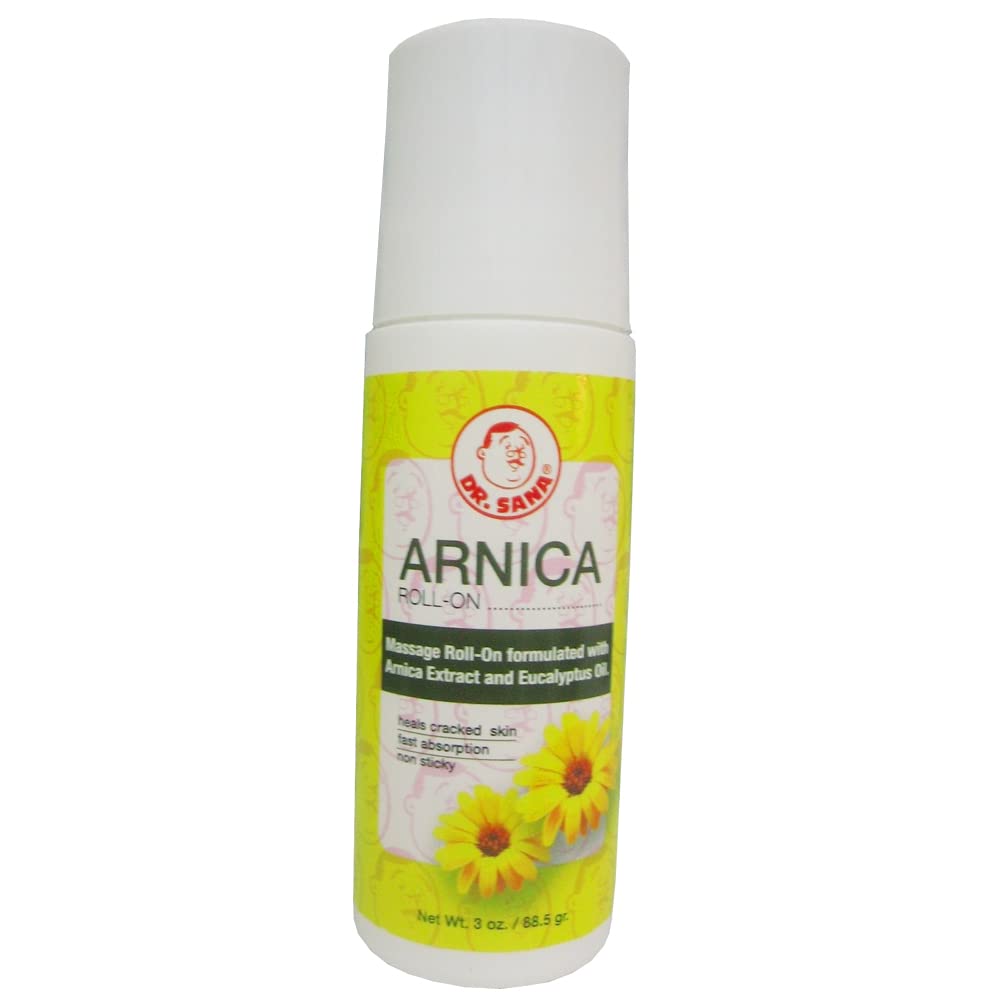Dr Sana Arnica Roll-On. Topical Analgesic and Moisturizer. Soothes Dry and Cracked Skin. 3 oz. Pack of 6 Dr. Sana Au supplements