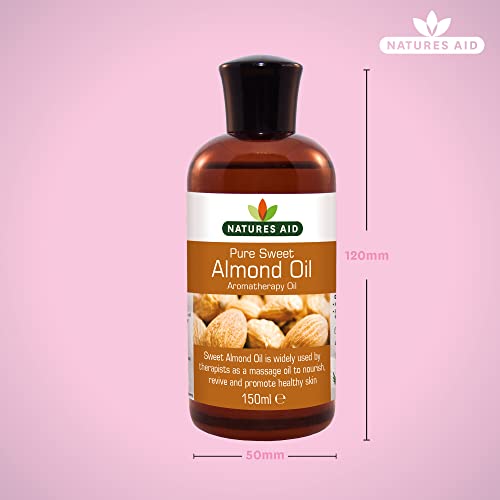 Natures Aid Almond Oil, Pure, Sweet Almond Oil, Massage Oil, Suited to Dry, Sensitive Skin natures aid Au supplements