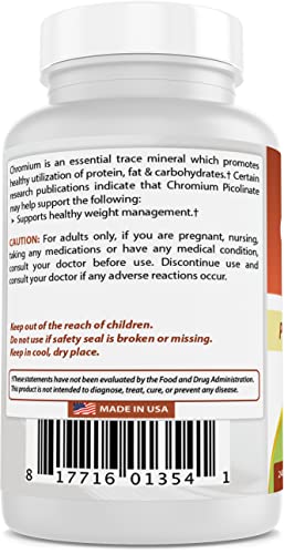 Best Naturals Chromium Picolinate Tablet, 200 mcg, 240 Count Best Naturals Au supplements
