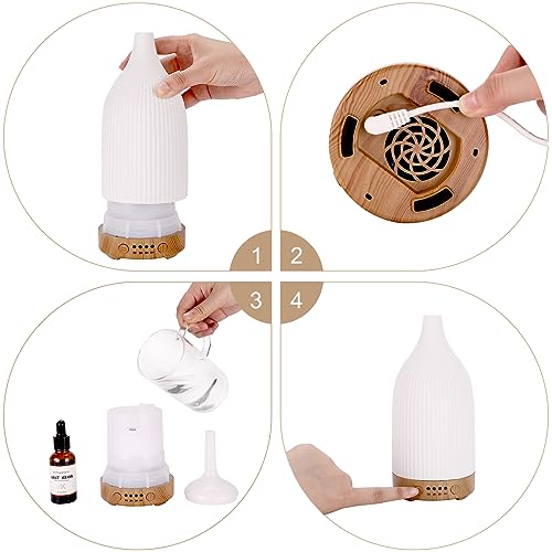 Coolego Ceramic Diffuser, 100ml Essential Oil Diffuser Ultrasonic Cool Mist Aromatherapy Diffuser CoolegoUS supplements