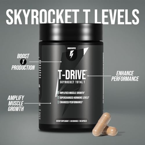 InnoSupps : T-Drive | Testosterone Booster | Amplify Muscle Growth | KSM-66 Ashwagand InnoSupps Au supplements
