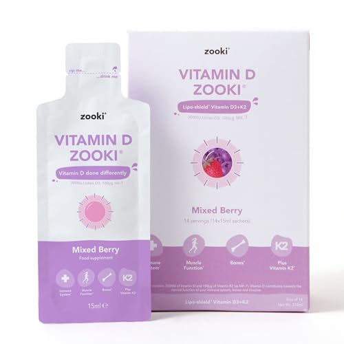 Zooki 3000iu Liposomal Vitamin D3 + K2 Liquid Sachets | 4X Higher Absorption Clinically Proven yourzooki Au supplements
