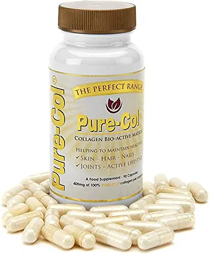 Pure-COL Collagen 90 Capsules 400mg Bio-Active Matrix High Strength Collagen Tablets The Perfect RangeAU supplements