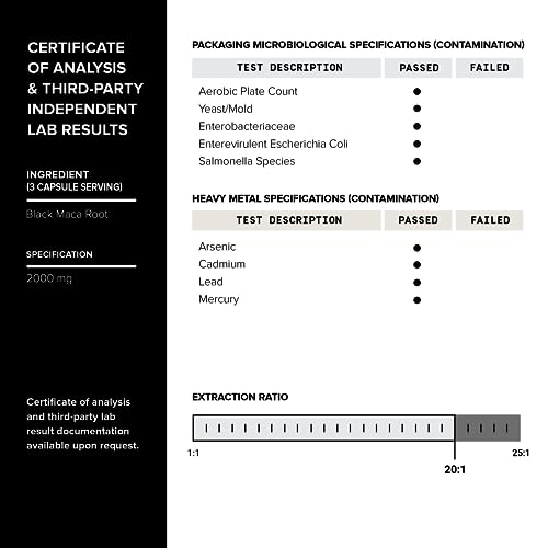40,000mg Pure Black Maca Root Extract - Ultra Concentrated 20:1 Single Origin Wildcrafted Toniiq Au supplements