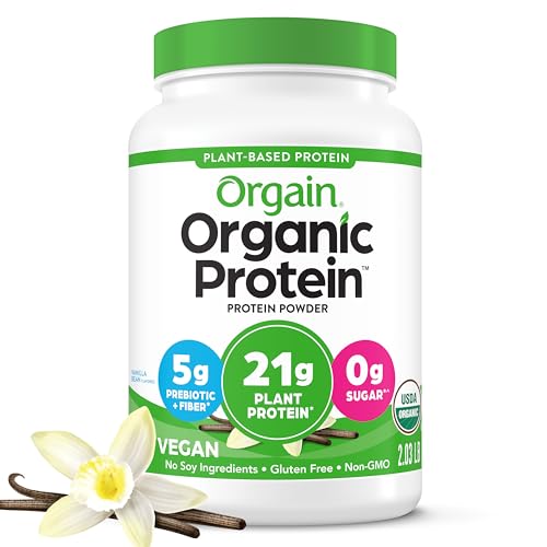 Orgain Organic Vegan Protein Powder, Vanilla Bean - 21g Plant Based Protein, Gluten Free Orgain Au supplements