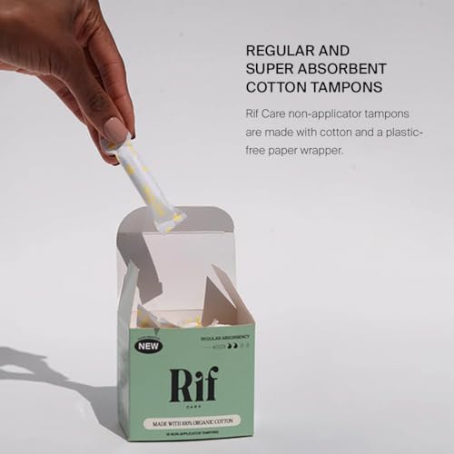 Rif Care Organic Cotton Non Applicator Tampons Regular Absorbency 18 Count Rif care Au supplements