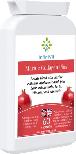 nfiniVit Marine Collagen Plus Blend Capsules - Hair Growth Enhancer with Enriched Vitamin C and Vitamin E InfiniVit Au supplements