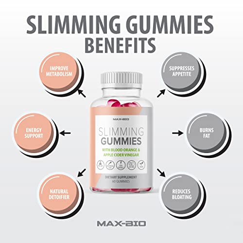(Official 2 Pack) Slimming Gummies It Works with Apple Cider Vinegar and Sicilian Blood Orange Extract Max-Bio Au supplements