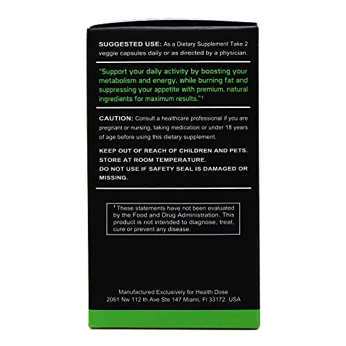 Health Dose Fat Burner AM. Weight Control & Metabolism Boost. For Active Lifestyles. Health Dose Au supplements