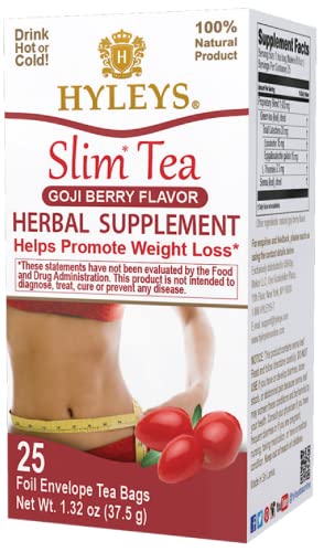 Hyleys Slim Tea Goji Berry Flavor - Weight Loss Herbal Supplement Cleanse and Detox Hyleys Tea Au supplements