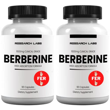 Research Labs 2 Fer 1 Ad - 1500mg Clinical Grade Berberine High Absorption Formula Research Labs Au supplements