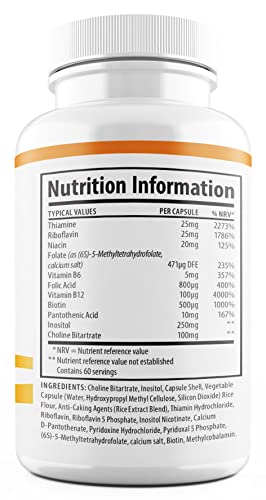 1 Body Vitamin B Complex – 5-MTHF Folate with B1, B2, B5, B6 1 Body Au supplements